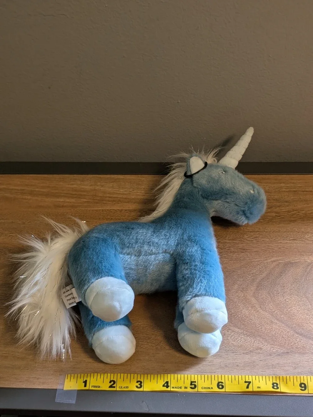 Fluff & Tuff Belle The Blue Unicorn Durable 9